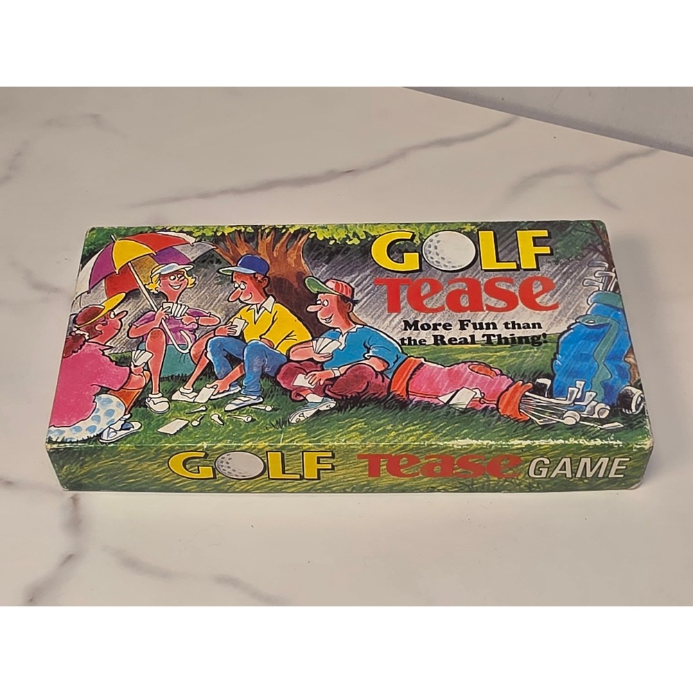 Golf Tease Card‎ Game Vintage Humorous Indoor Golfing Party Game with Tees